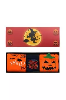 Комплект из трех носков в упаковке на Хэллоуин для всей семьи Bross, смешанный ассортимент