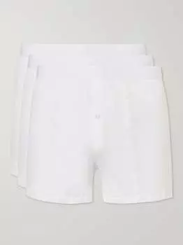 Комплект из трех облегающих трусов-боксеров из эластичного лиоцелла CDLP, белый