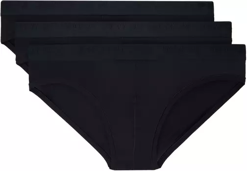 Комплект из трех пар черных трусов-стретчей KIM SKIMS