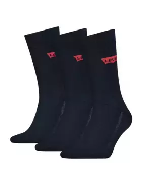 Комплект из трех пар коротких мужских носков черного цвета Levi's