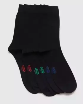 Комплект из трех пар коротких мужских носков темно-синего цвета Dim