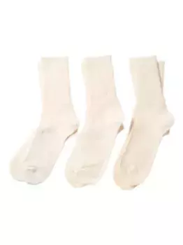 Комплект из трех пар носков в рубчик RoToTo, нейтральный