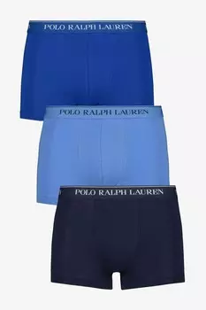 Комплект из трех пар синих и темно-синих трусиков Polo Ralph Lauren, синий