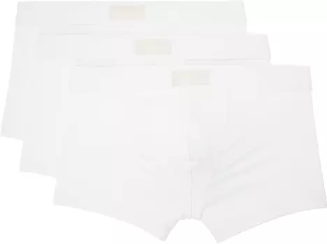 Комплект из трех пар трусов-боксеров KIM из белого хлопка KIM SKIMS