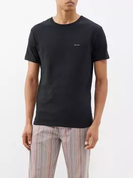 Комплект из трех пижамных футболок из хлопкового джерси. Paul Smith, черный