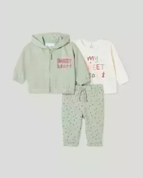 Комплект из трех предметов для девочки Baby El Corte Ingls, хаки