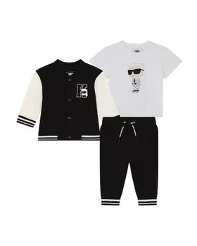Комплект из трех предметов для мальчика Karl Lagerfeld Kids, черный