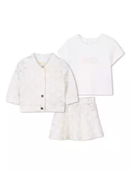 Комплект из трех предметов с принтом Michael Kors Kids, белый