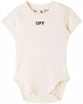 Комплект из трех разноцветных хлопковых боди для малышей Off-White