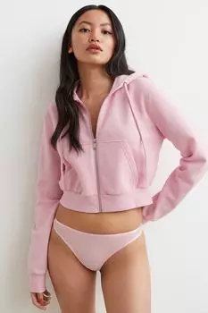 Комплект из трех сетчатых трусов-стрингов H&amp;M, оранжевый/светло-розовый/белый