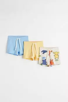 Комплект из трех шорт H&amp;M, желтый/слоны