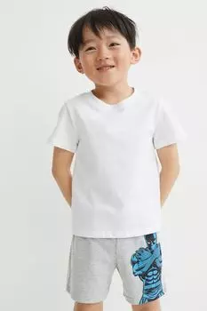 Комплект из трех шорт из джерси с принтом H&amp;M
