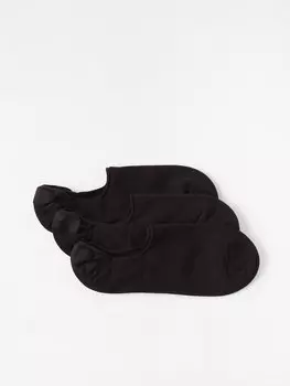 Комплект из трех спортивных бамбуковых носков из смесовой вискозы. CDLP, черный