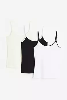 Комплект из трех топов на бретелях H&M