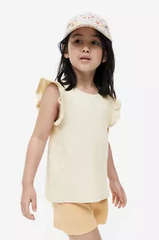 Комплект из трех топов с развевающимися рукавами H&M, розовый