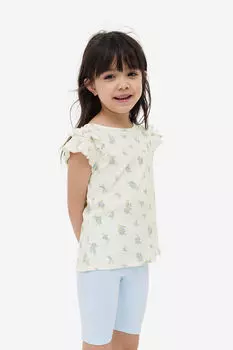 Комплект из трех топов в рубчик H&M, зеленый