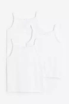Комплект из трех трикотажных жилетов H&M, белый