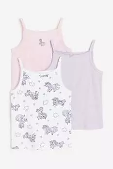 Комплект из трех трикотажных жилетов H&M, фиолетовый
