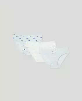 Комплект из трех трусиков для девочек Cotton Juice, синий