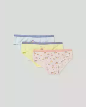 Комплект из трех трусиков для девочек Cotton Juice, мультиколор