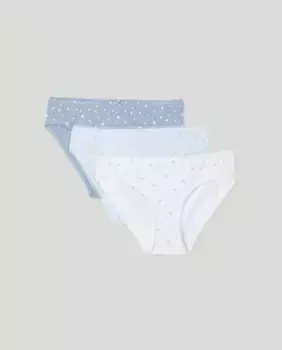 Комплект из трех трусиков для девочек Cotton Juice, синий