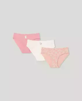 Комплект из трех трусиков для девочек Cotton Juice, розовый