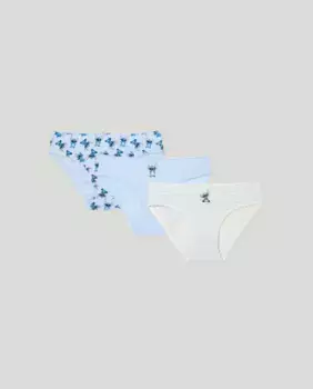 Комплект из трех трусиков для девочки Stitch Cotton Juice, синий