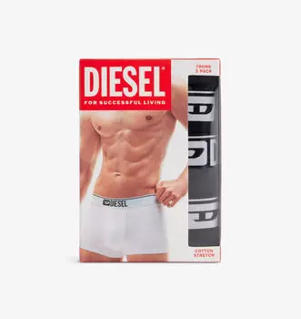 Комплект из трех трусов-боксеров из эластичного хлопка с фирменным поясом Diesel, цвет e4101