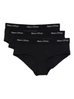 Комплект из трех трусов-брифов с логотипом Marc O'Polo, черный