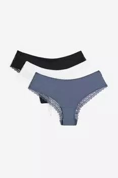 Комплект из трех трусов-хипстеров из микрофибры H&M