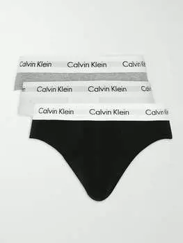 Комплект из трех трусов из эластичного хлопка CALVIN KLEIN UNDERWEAR, мульти