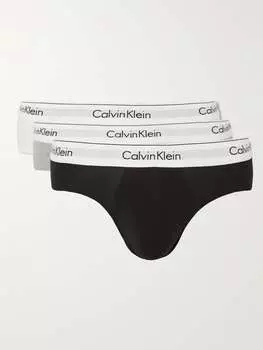 Комплект из трех трусов из эластичного хлопка CALVIN KLEIN UNDERWEAR, мульти