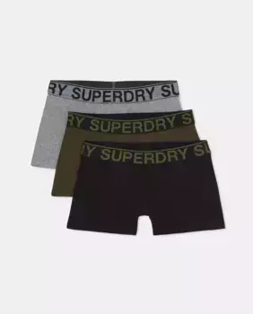 Комплект из трех трусов из органического хлопка Superdry, мультиколор