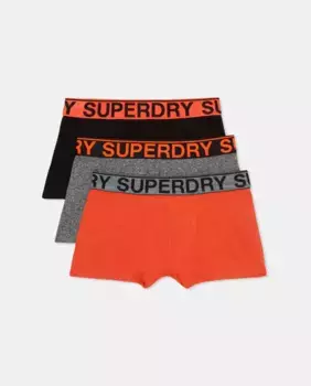 Комплект из трех трусов из органического хлопка Superdry, мультиколор
