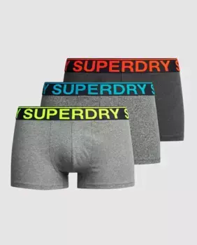 Комплект из трех трусов из органического хлопка Superdry, мультиколор