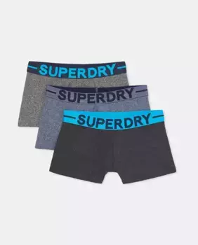 Комплект из трех трусов из органического хлопка Superdry, мультиколор