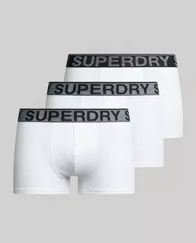 Комплект из трех трусов из органического хлопка Superdry, белый