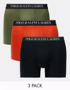 Комплект из трех трусов Polo Ralph Lauren разных цветов с поясом с логотипом