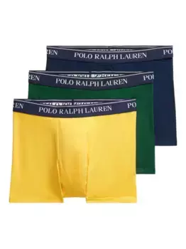 Комплект из трех трусов с эластичным поясом POLO RALPH LAUREN, желтый