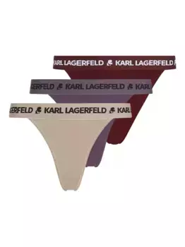 Комплект из трех трусов-стрингов KARL LAGERFELD, нейтральный
