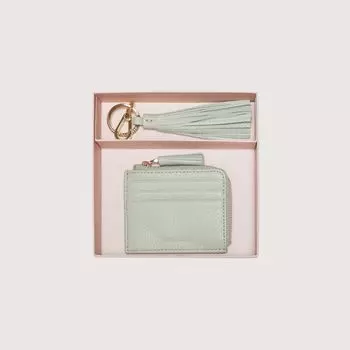 Комплект из зерненой кожи Coccinelle TASSEL, зеленый