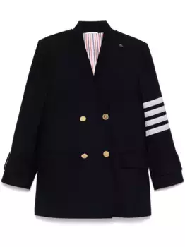 Комплект из жилета и бушлата с полосками 4-Bar THOM BROWNE, синий