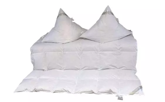 Комплект кассетного пухового всесезонного одеяла 6х6 200х200 100% новый пух + 2 подушки Betten Hofmann