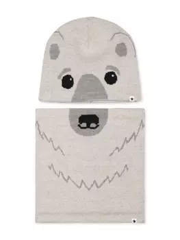 Комплект Kleo из шапки бини и шарфа Molo, нейтральный