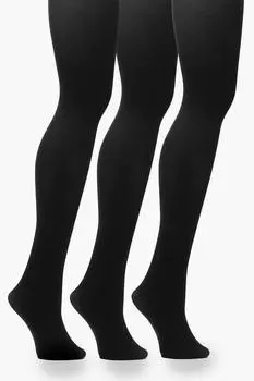 Комплект колготок Plus плотностью 60 ден (3 шт.) boohoo, черный