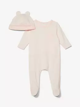 Комплект комбинезон и шапочка для новорожденных Michael Kors Kids Stretch, светло-розовый