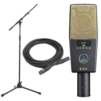 Комплект конденсаторных микрофонов AKG C414 XLII Large-diaphragm Condenser Microphone with Stand and Cable