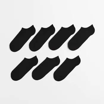 Комплект коротких носков H&M, 7 пар, черный