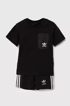КОМПЛЕКТ КОРОТКОЙ ФУТБОЛКИ adidas Originals для мальчика/девочки, черный
