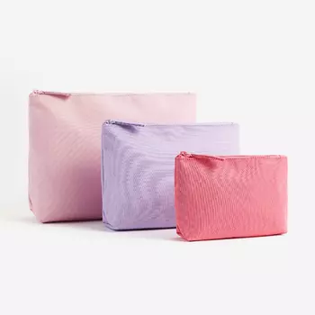 Комплект косметичек H&M, 3 предмета, сиреневый/розовый